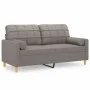 Sofá de 2 plazas con cojines tela gris taupe 140 cm de , Sofás - Ref: Foro24-3200789, Precio: 219,18 €, Descuento: %