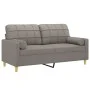 Sofá de 2 plazas con cojines tela gris taupe 140 cm de , Sofás - Ref: Foro24-3200789, Precio: 219,18 €, Descuento: %