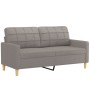 Sofá de 2 plazas con cojines tela gris taupe 140 cm de , Sofás - Ref: Foro24-3200789, Precio: 223,90 €, Descuento: %