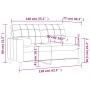 Sofá de 2 plazas con cojines tela gris taupe 140 cm de , Sofás - Ref: Foro24-3200789, Precio: 223,90 €, Descuento: %