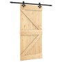 Puerta corredera con herrajes madera maciza de pino 95x210 cm en Puertas | Comprar online en Foru.es