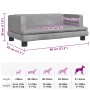 Cama para perros de terciopelo gris claro 80x45x30 cm en Camas para perros | Comprar online en Foru.es