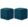 Mesitas de noche 2 unidades terciopelo azul 30x30x30 cm de vidaXL, Mesitas de noche - Ref: Foro24-249016, Precio: 90,50 €, De...