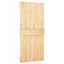 Puerta corredera con herrajes madera maciza de pino 95x210 cm en Puertas | Comprar online en Foru.es