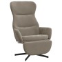 Sillón de relax con reposapiés de terciopelo gris claro de , Sillones - Ref: Foro24-3097495, Precio: 126,29 €, Descuento: %