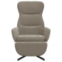 Sillón de relax con reposapiés de terciopelo gris claro de , Sillones - Ref: Foro24-3097495, Precio: 126,29 €, Descuento: %