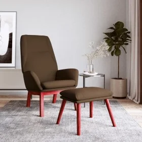 Sillón de relax con taburete tela marrón de , Sillones - Ref: Foro24-3097874, Precio: 150,57 €, Descuento: %