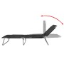 Tumbona plegable de acero con recubrimiento polvo negro de vidaXL, Tumbonas - Ref: Foro24-41478, Precio: 52,80 €, Descuento: %