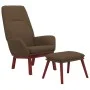 Relaxation armchair with brown fabric stool by , Armchairs - Ref: Foro24-3097874, Price: 150,57 €, Discount: %