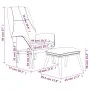 Entspannungssessel mit braunem Stoffhocker von , Sessel - Ref: Foro24-3097874, Preis: 150,57 €, Rabatt: %