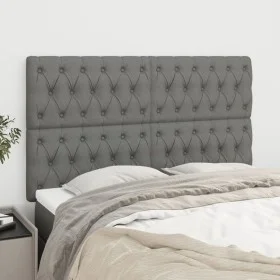 Cabeceros 4 unidades tela gris oscuro 72x7x78/88 cm de , Cabeceros y pies de cama - Ref: Foro24-3116667, Precio: 120,83 €, De...