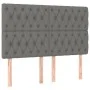 Cabeceros 4 unidades tela gris oscuro 72x7x78/88 cm de , Cabeceros y pies de cama - Ref: Foro24-3116667, Precio: 120,83 €, De...