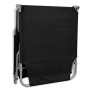 Tumbona plegable de acero con recubrimiento polvo negro de vidaXL, Tumbonas - Ref: Foro24-41478, Precio: 52,80 €, Descuento: %