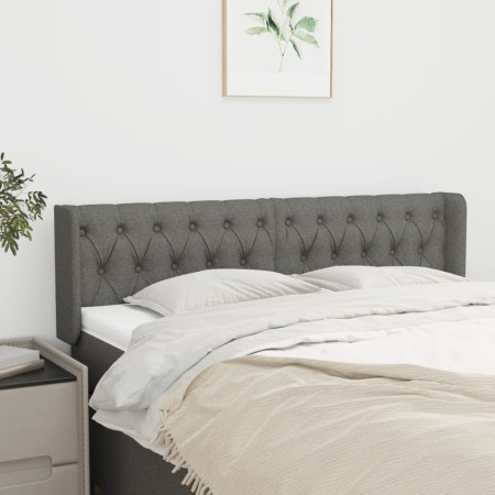 Cabecero de tela gris oscuro 147x16x78/88 cm de , Cabeceros y pies de cama - Ref: Foro24-3119103, Precio: 76,80 €, Descuento: %