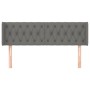 Cabecero de tela gris oscuro 147x16x78/88 cm de , Cabeceros y pies de cama - Ref: Foro24-3119103, Precio: 76,80 €, Descuento: %