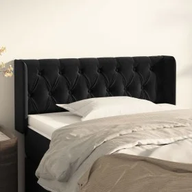 Black velvet headboard 103x16x78/88 cm by , Headboards and footboards - Ref: Foro24-3119148, Price: 60,40 €, Discount: %