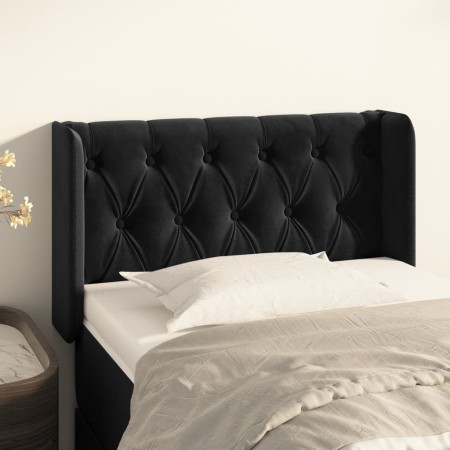 Cabecero de terciopelo negro 83x16x78/88 cm de , Cabeceros y pies de cama - Ref: Foro24-3119136, Precio: 58,76 €, Descuento: %