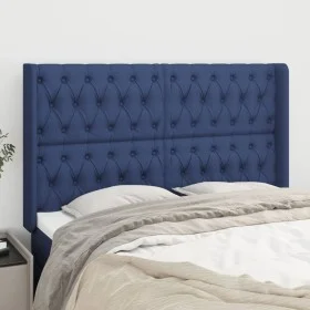 Kopfteil mit blauen Stoffohren 147x16x118/128 cm von , Kopf- und Fußteile - Ref: Foro24-3119920, Preis: 131,01 €, Rabatt: %
