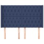 Cabecero con orejas de tela azul 147x16x118/128 cm de , Cabeceros y pies de cama - Ref: Foro24-3119920, Precio: 112,13 €, Des...