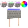 Cabecero con LED de terciopelo gris claro 80x7x78/88 cm de , Cabeceros y pies de cama - Ref: Foro24-3121978, Precio: 51,30 €,...