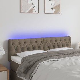 Cabecero con LED de tela gris taupe 144x7x78/88 cm de , Cabeceros y pies de cama - Ref: Foro24-3121950, Precio: 82,07 €, Desc...