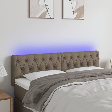 Cabecero con LED de tela gris taupe 144x7x78/88 cm de , Cabeceros y pies de cama - Ref: Foro24-3121950, Precio: 82,07 €, Desc...