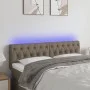 Cabecero con LED de tela gris taupe 144x7x78/88 cm de , Cabeceros y pies de cama - Ref: Foro24-3121950, Precio: 82,01 €, Desc...