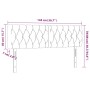 Cabecero con LED de tela azul 144x7x78/88 cm de , Cabeceros y pies de cama - Ref: Foro24-3121952, Precio: 58,37 €, Descuento: %