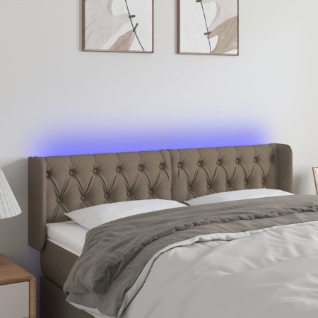 Cabecero con LED de tela gris taupe 147x16x78/88 cm de , Cabeceros y pies de cama - Ref: Foro24-3123574, Precio: 93,51 €, Des...