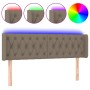 Cabecero con LED de tela gris taupe 147x16x78/88 cm de , Cabeceros y pies de cama - Ref: Foro24-3123574, Precio: 93,51 €, Des...