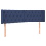 Cabecero con LED de tela azul 147x16x78/88 cm de , Cabeceros y pies de cama - Ref: Foro24-3123576, Precio: 68,62 €, Descuento: %