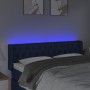 Cabecero con LED de tela azul 147x16x78/88 cm de , Cabeceros y pies de cama - Ref: Foro24-3123576, Precio: 68,62 €, Descuento: %