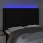 Cabecero con LED de tela negro 147x16x118/128 cm de , Cabeceros y pies de cama - Ref: Foro24-3124384, Precio: 137,49 €, Descu...