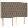 Headboard with LED in taupe gray fabric 147x16x118/128 cm by , Headboards and footboards - Ref: Foro24-3124386, Price: 165,19...