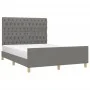 Dark gray fabric bed frame with headboard 140x190 cm by , Beds and slatted bases - Ref: Foro24-3125293, Price: 234,18 €, Disc...