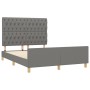 Estructura de cama con cabecero de tela gris oscuro 140x190 cm de , Camas y somieres - Ref: Foro24-3125293, Precio: 237,78 €,...
