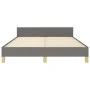 Bettgestell aus dunkelgrauem Stoff mit Kopfteil 140x190 cm von , Betten und Lattenroste - Ref: Foro24-3125293, Preis: 234,18 ...
