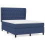 Cama box spring con colchón tela azul 140x190 cm de , Camas y somieres - Ref: Foro24-3128203, Precio: 512,66 €, Descuento: %