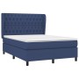Cama box spring con colchón tela azul 140x190 cm de , Camas y somieres - Ref: Foro24-3128203, Precio: 512,66 €, Descuento: %