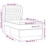 Cama box spring con colchón tela color crema 90x200 cm de , Camas y somieres - Ref: Foro24-3128738, Precio: 355,89 €, Descuen...