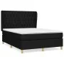 Box spring bed with black fabric mattress 140x190 cm by , Beds and slatted bases - Ref: Foro24-3128759, Price: 496,14 €, Disc...