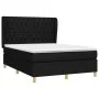 Box spring bed with black fabric mattress 140x190 cm by , Beds and slatted bases - Ref: Foro24-3128759, Price: 496,14 €, Disc...