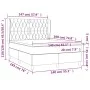Box spring bed with black fabric mattress 140x190 cm by , Beds and slatted bases - Ref: Foro24-3128759, Price: 496,14 €, Disc...