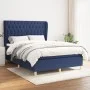 Box spring bed with blue fabric mattress 140x200 cm by , Beds and slatted bases - Ref: Foro24-3128771, Price: 525,16 €, Disco...