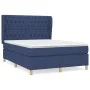 Box spring bed with blue fabric mattress 140x200 cm by , Beds and slatted bases - Ref: Foro24-3128771, Price: 525,16 €, Disco...