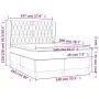 Box spring bed with blue fabric mattress 140x200 cm by , Beds and slatted bases - Ref: Foro24-3128771, Price: 525,16 €, Disco...