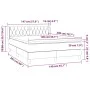 Box spring bed with taupe gray fabric mattress 140x200 cm by , Beds and slatted bases - Ref: Foro24-3129957, Price: 465,92 €,...