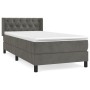 Cama box spring con colchón terciopelo gris oscuro 80x200 cm de , Camas y somieres - Ref: Foro24-3131106, Precio: 313,17 €, D...