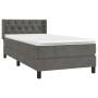 Cama box spring con colchón terciopelo gris oscuro 80x200 cm de , Camas y somieres - Ref: Foro24-3131106, Precio: 313,17 €, D...