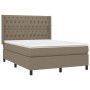Cama box spring con colchón tela gris taupe 140x200 cm de , Camas y somieres - Ref: Foro24-3131677, Precio: 585,33 €, Descuen...